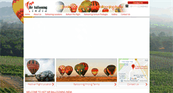 Desktop Screenshot of hotairballooning-india.com